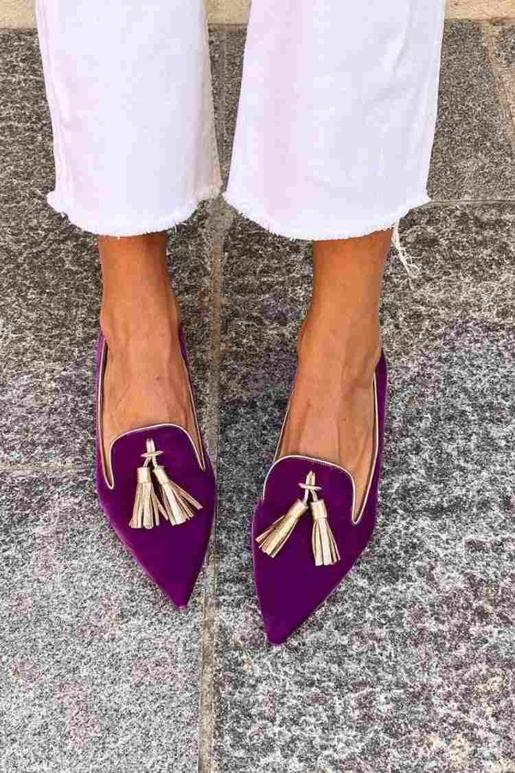 Mocasines ortopédicos con borlas para mujer
