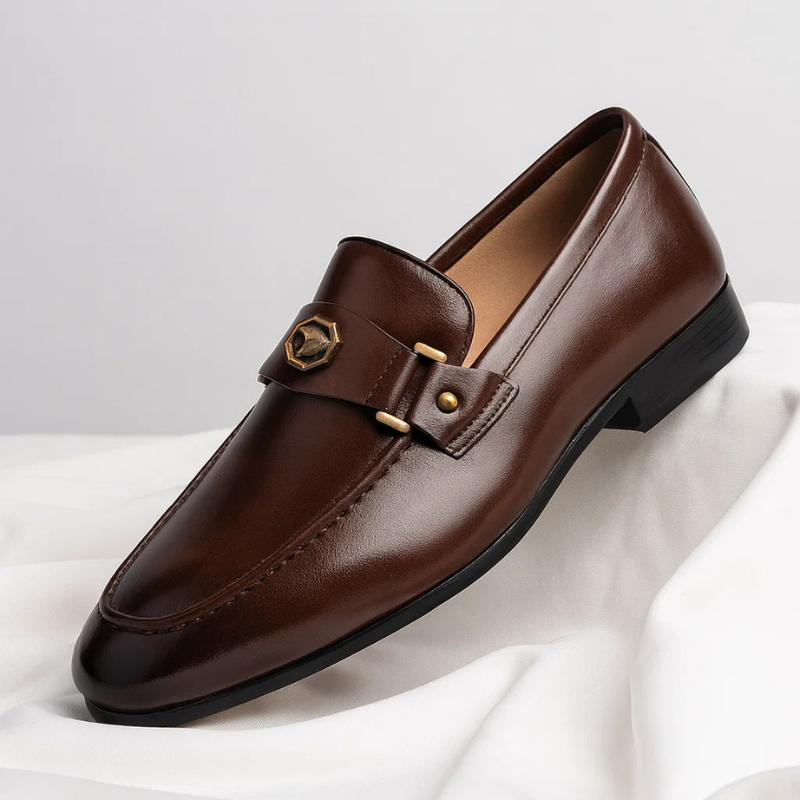 Mocasines ortopédicos con hebilla para hombre