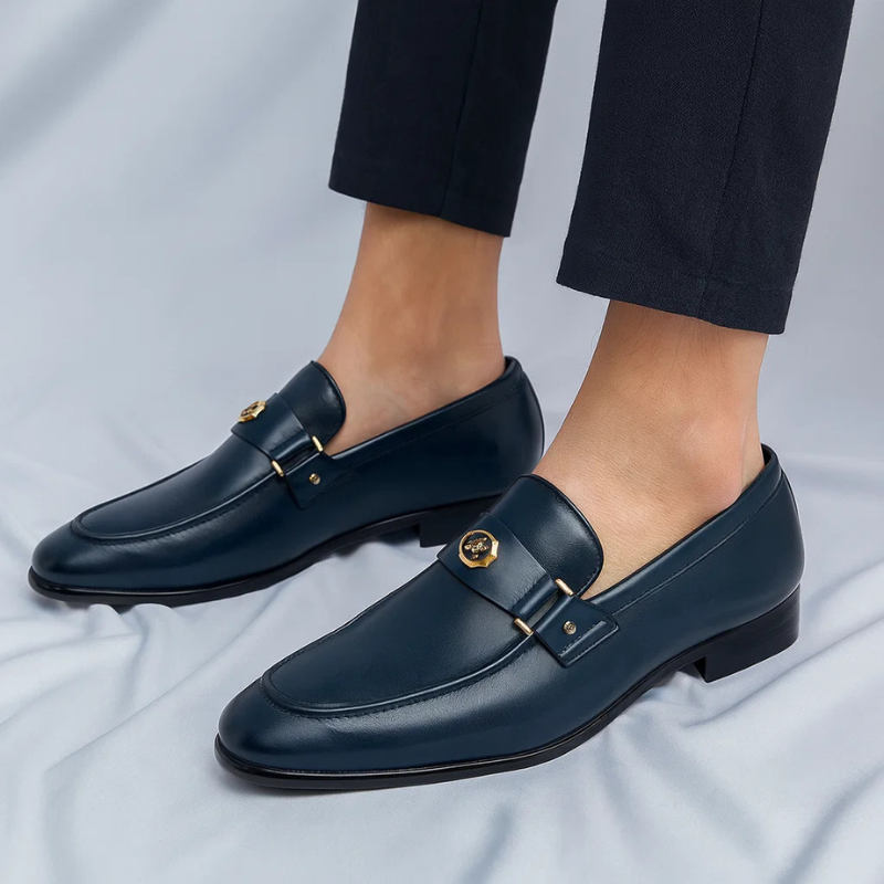 Mocasines ortopédicos con hebilla para hombre