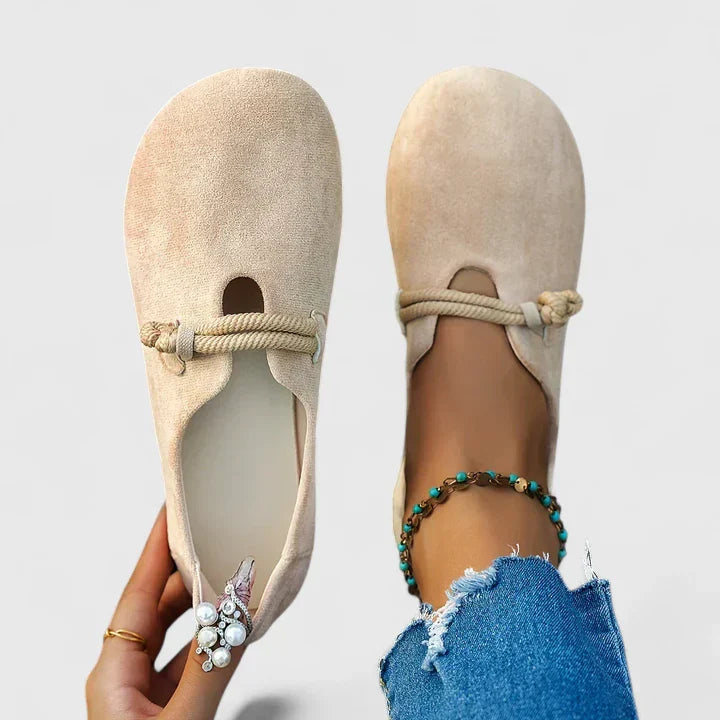 Mocasines ortopédicos para mujer con detalle de cuerda