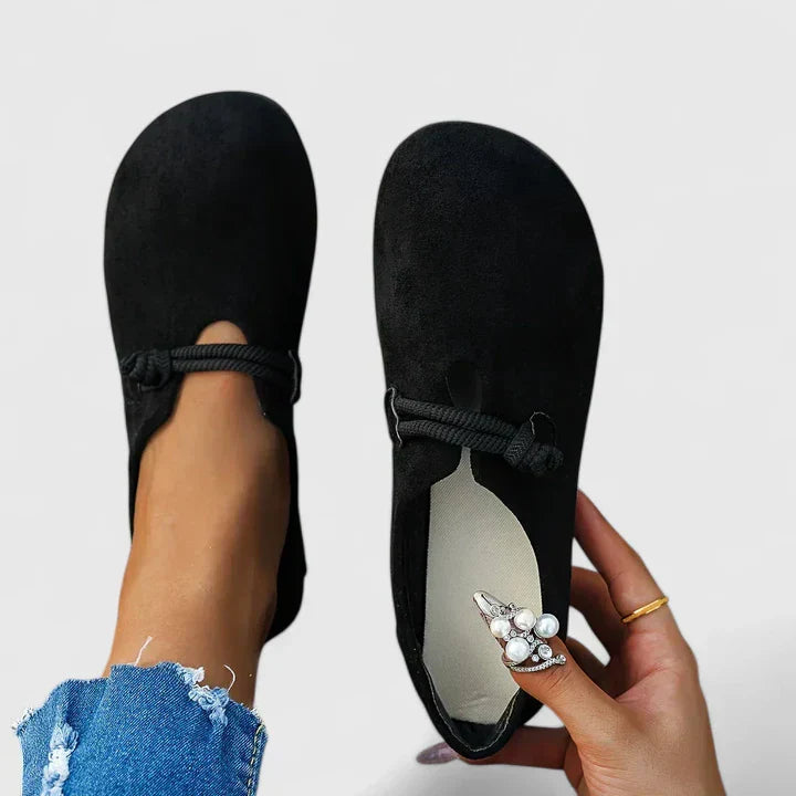 Mocasines ortopédicos para mujer con detalle de cuerda