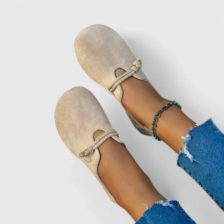 Mocasines ortopédicos para mujer con detalle de cuerda