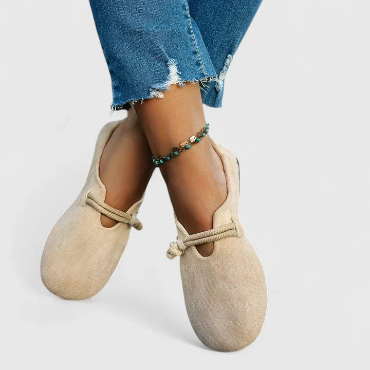 Mocasines ortopédicos para mujer con detalle de cuerda