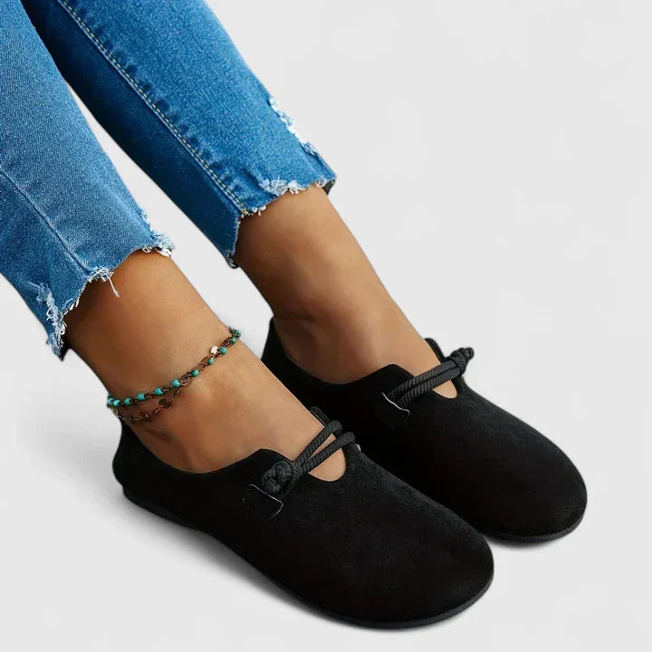 Mocasines ortopédicos para mujer con detalle de cuerda