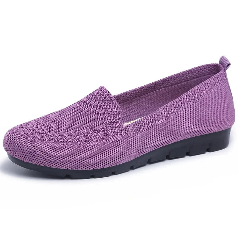Mocasines sin cordones y transpirables para mujer