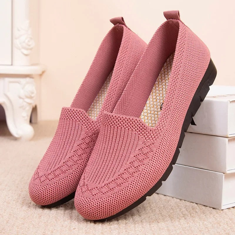 Mocasines sin cordones y transpirables para mujer