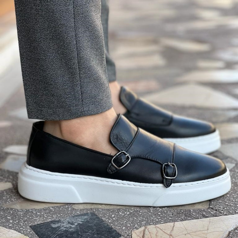 Mocasines Slip-On para Hombre con Hebilla Monk Strap