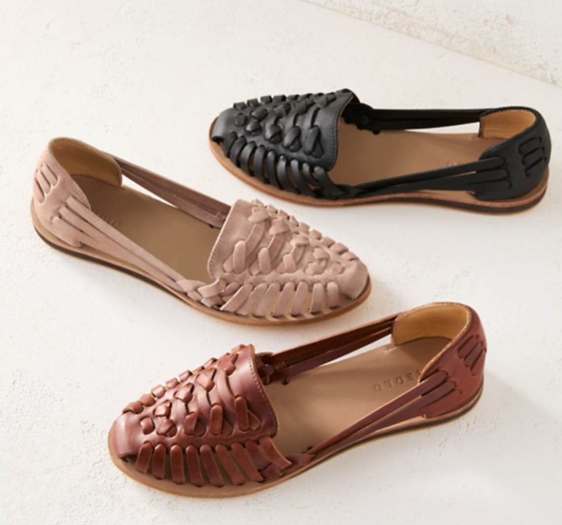 Mocasines tejidos para mujer