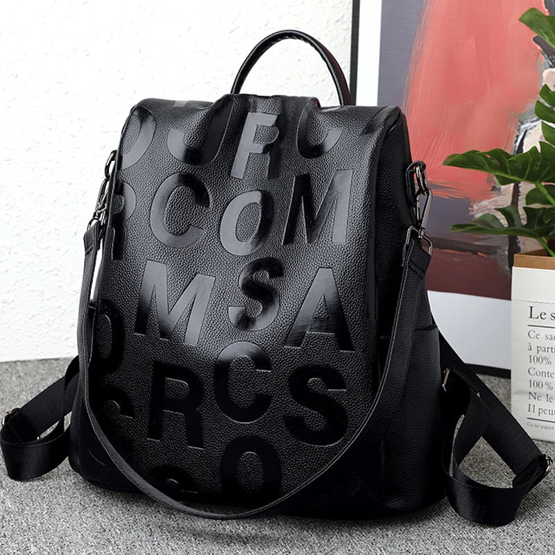 Mochila antirrobo de piel suave para mujer