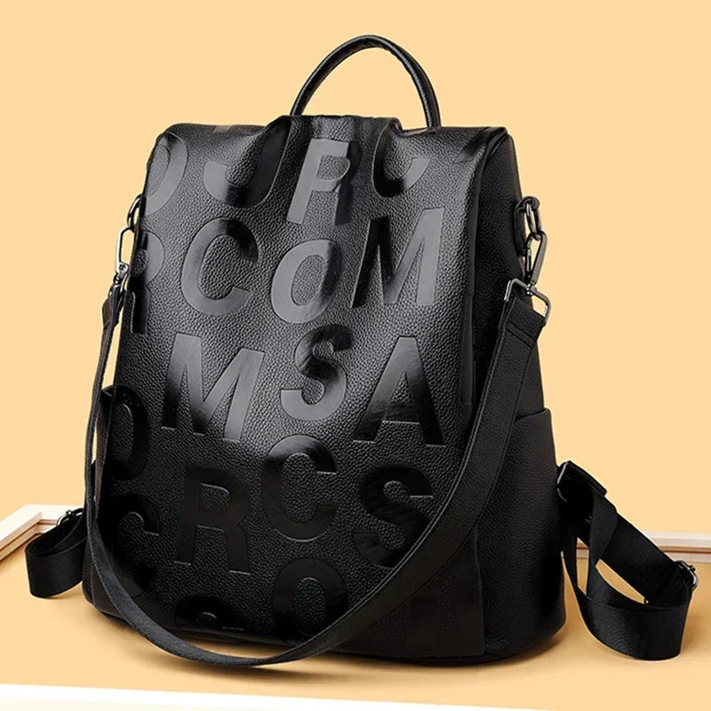 Mochila antirrobo de piel suave para mujer