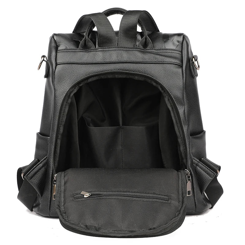 Mochila antirrobo de piel suave para mujer