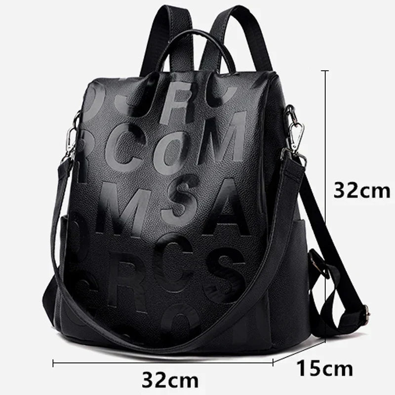Mochila antirrobo de piel suave para mujer