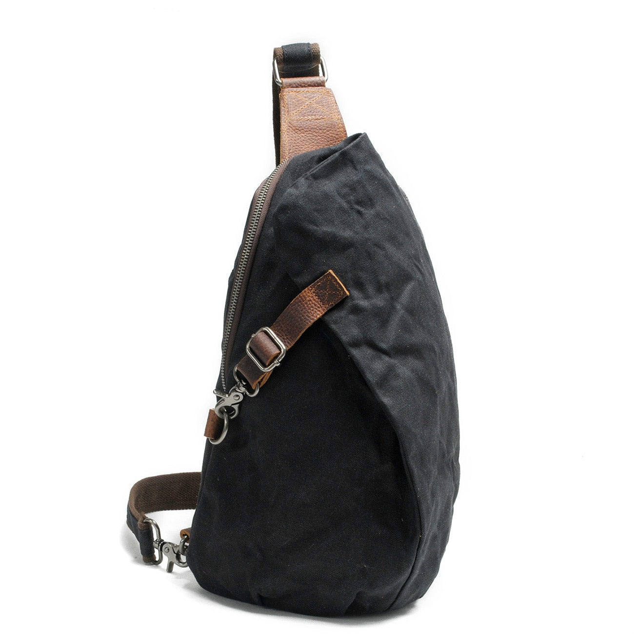 Mochila bandolera de lona resistente al agua con bolsillo antirrobo – diseño versátil