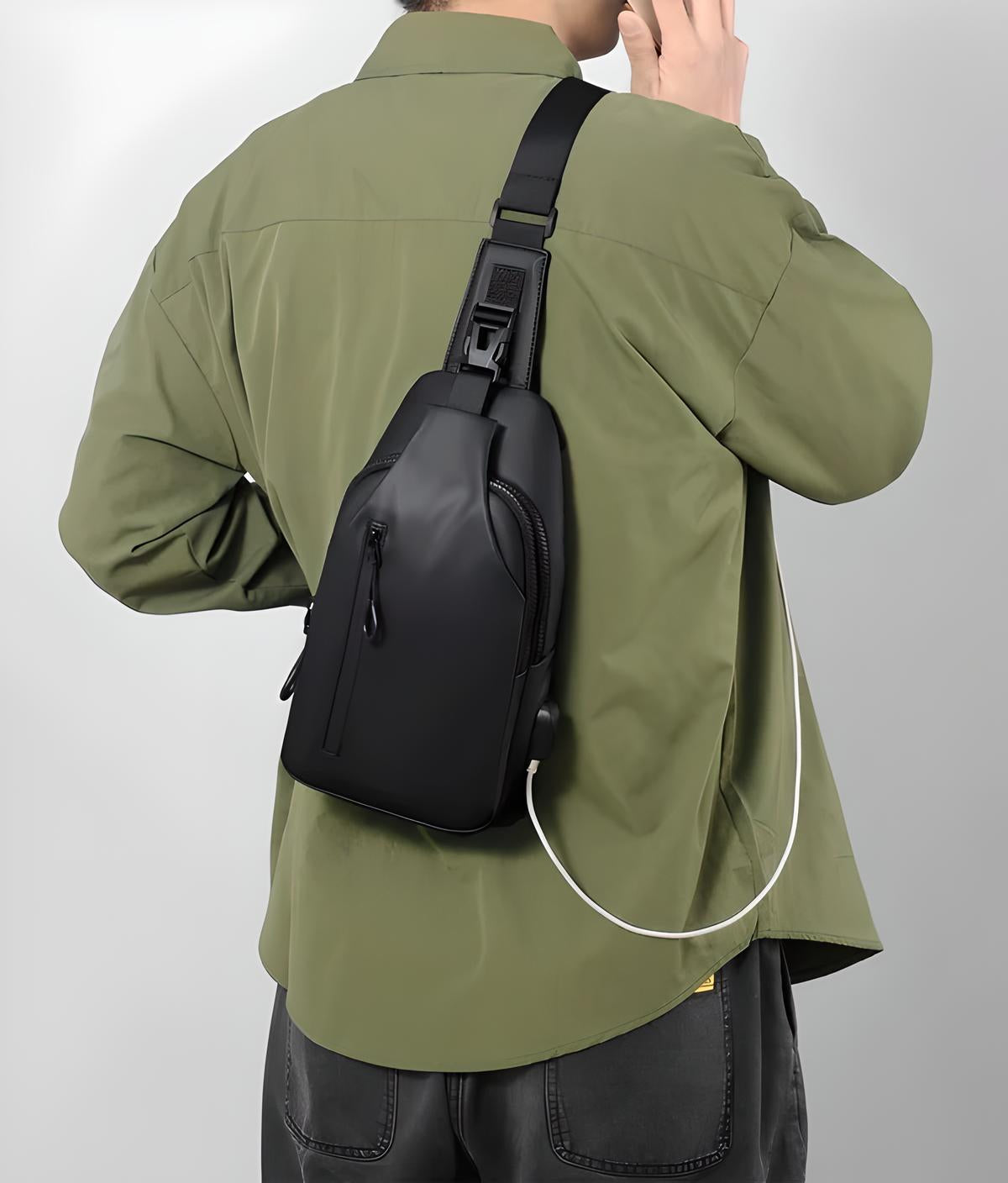 Mochila cruzada antirrobo e impermeable para viaje