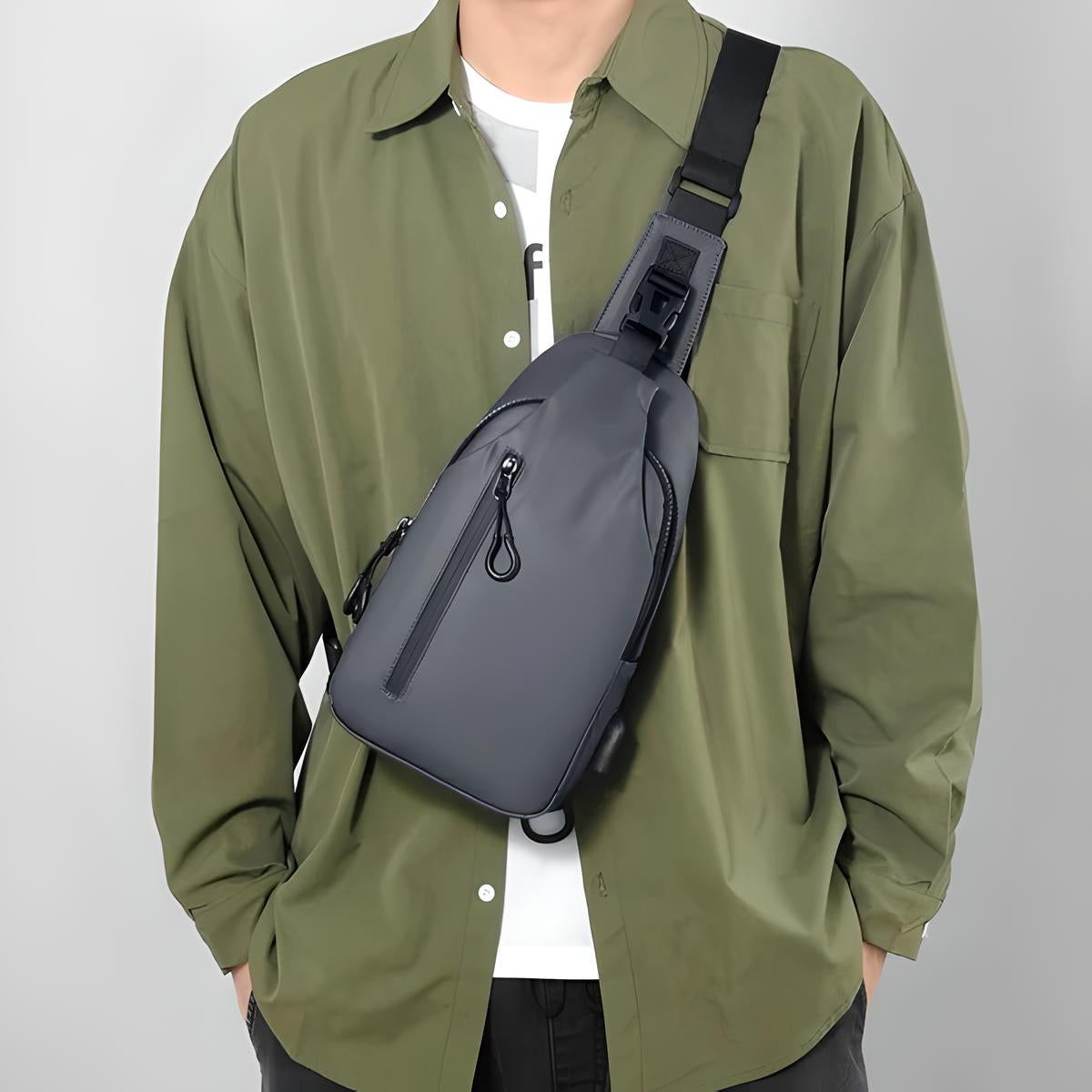 Mochila cruzada antirrobo e impermeable para viaje