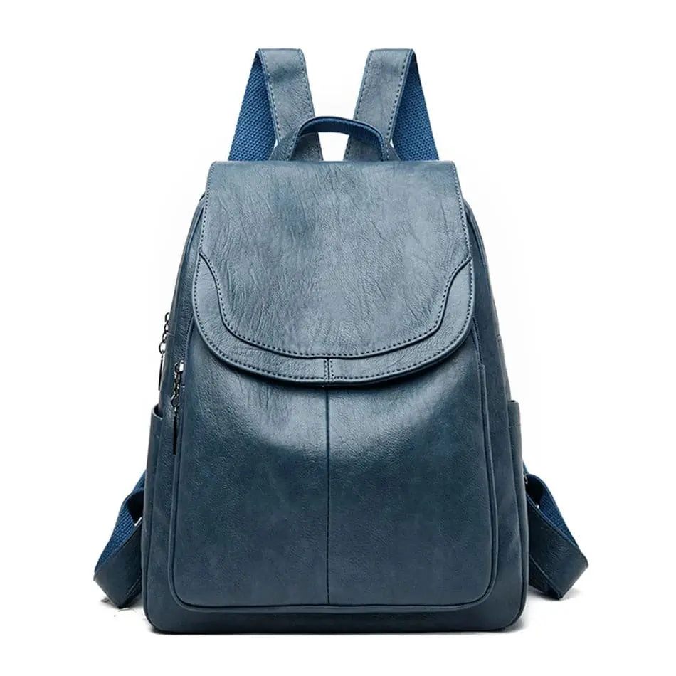 Mochila de piel para mujer – Piel genuina, elegancia urbana y diseño antirrobo