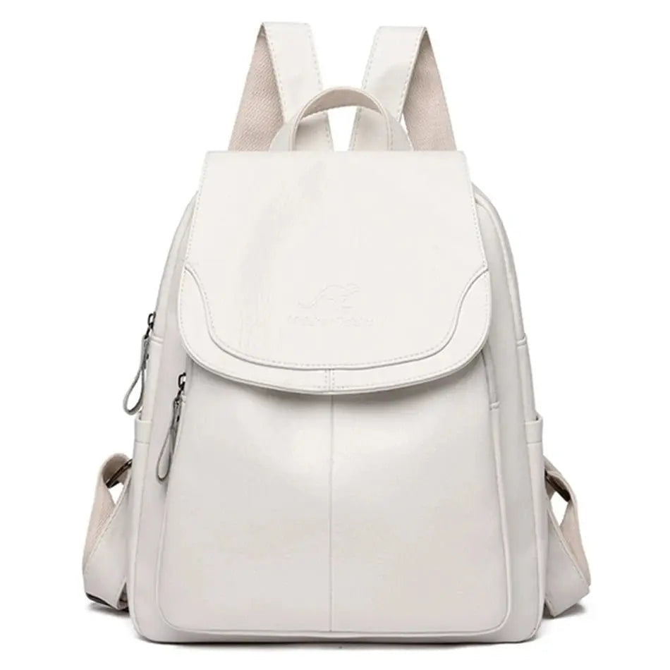 Mochila de piel para mujer – Piel genuina, elegancia urbana y diseño antirrobo