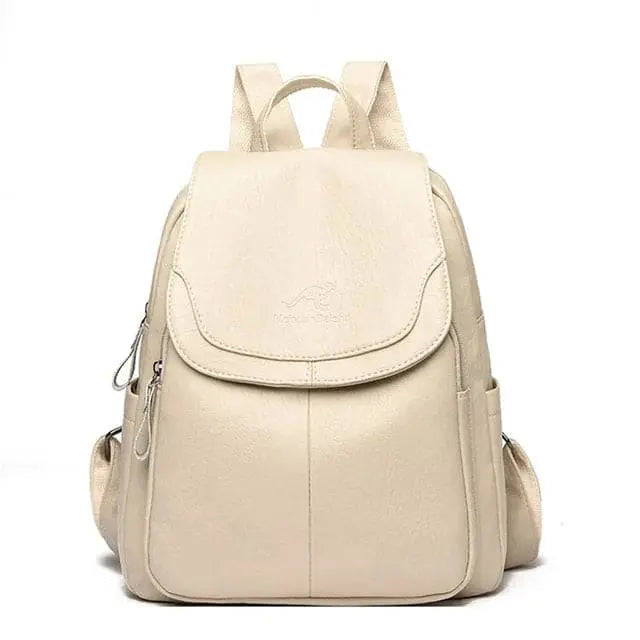 Mochila de piel para mujer – Piel genuina, elegancia urbana y diseño antirrobo