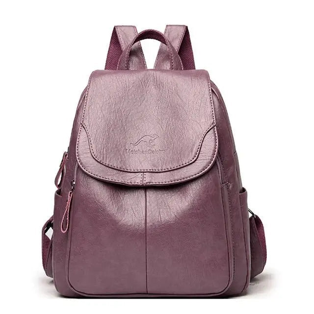 Mochila de piel para mujer – Piel genuina, elegancia urbana y diseño antirrobo