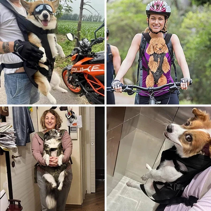Mochila de transporte frontal para perros para aventuras al aire libre
