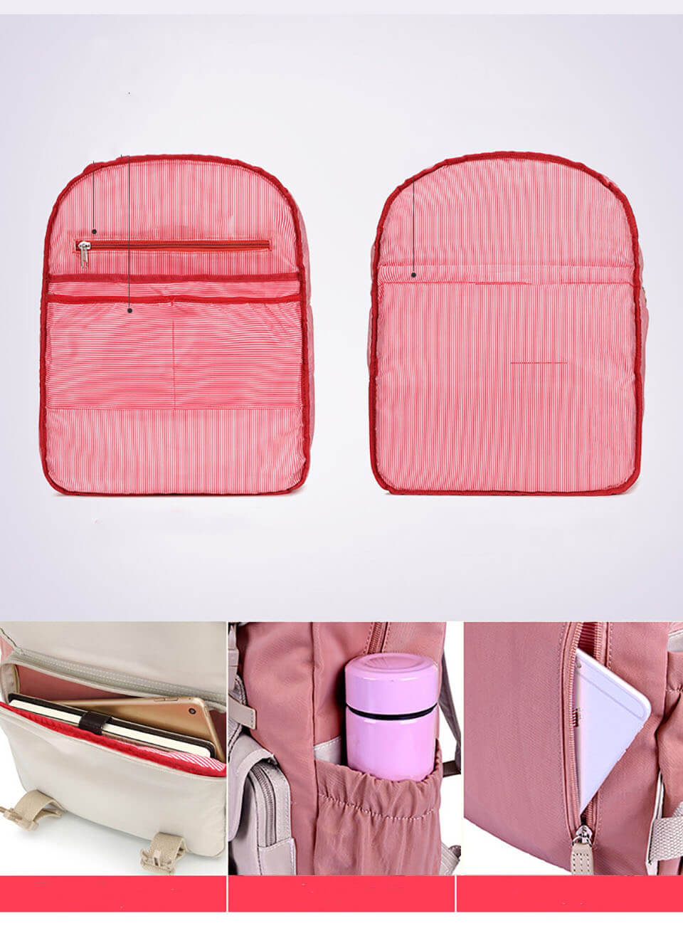 Mochila de viaje ligera unisex: resistente al agua y con múltiples compartimentos