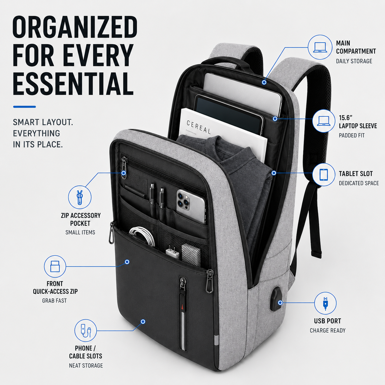 Mochila ejecutiva impermeable