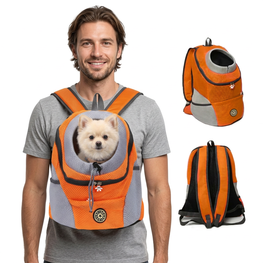 Mochila ergonómica para perros con acolchado y correas ajustables | Comodidad y seguridad para paseos y senderismo