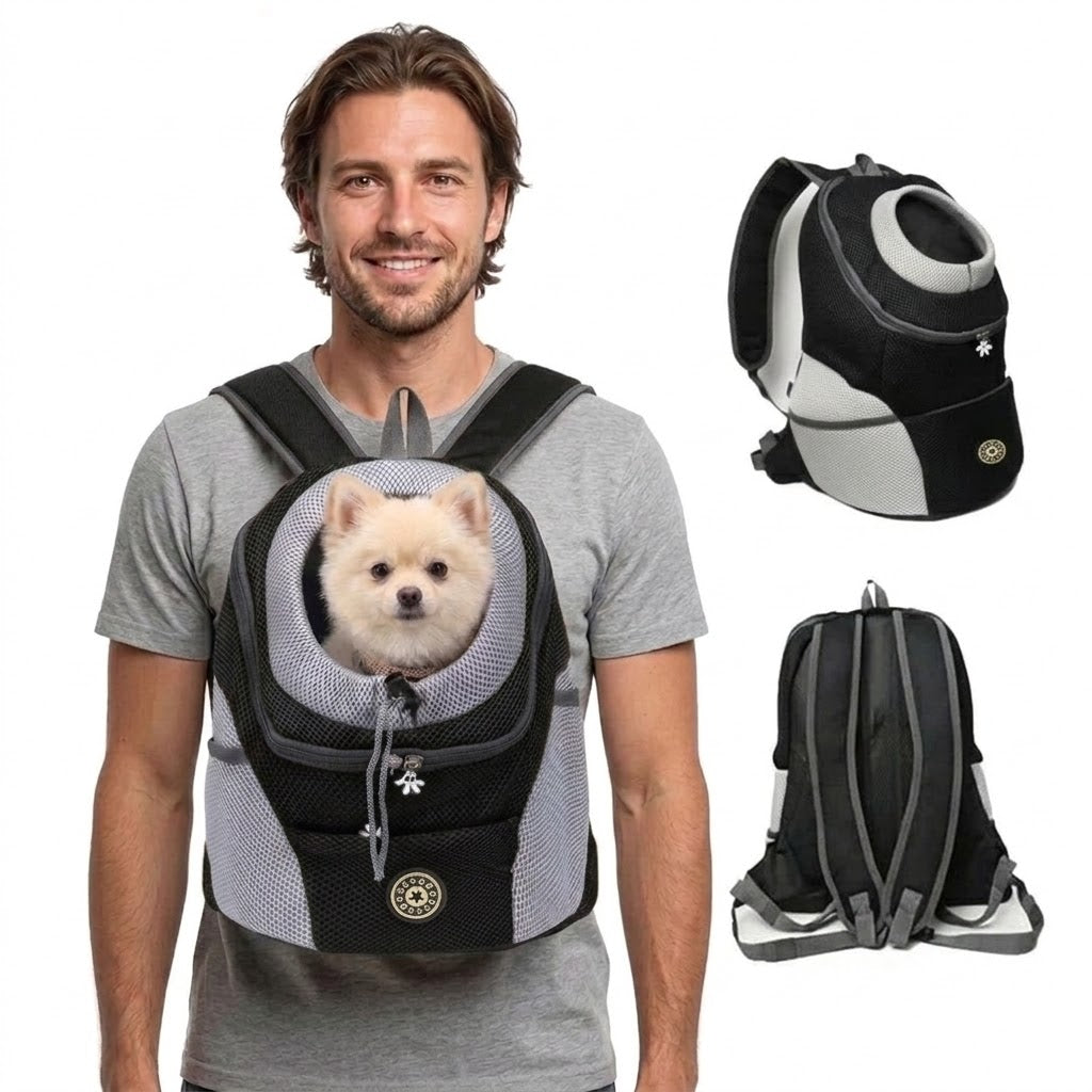 Mochila ergonómica para perros con acolchado y correas ajustables | Comodidad y seguridad para paseos y senderismo