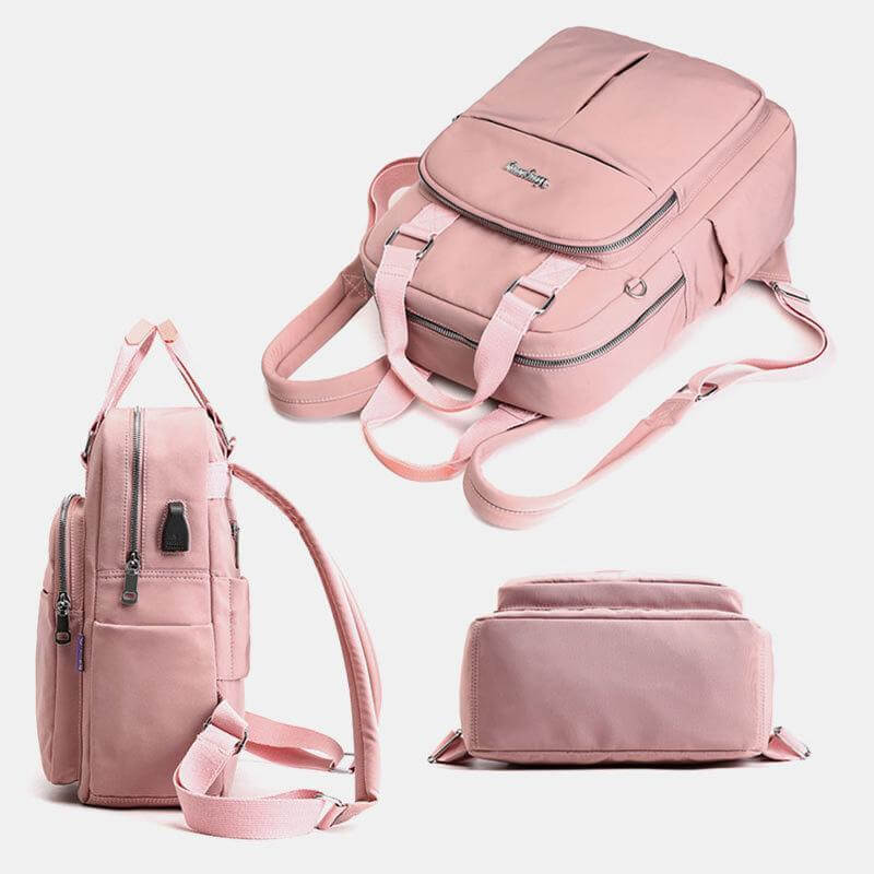 Mochila multifuncional e impermeable unisex con puerto USB