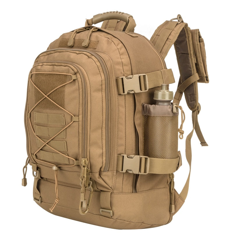 Mochila táctica extensible de 60 L para viajes al aire libre