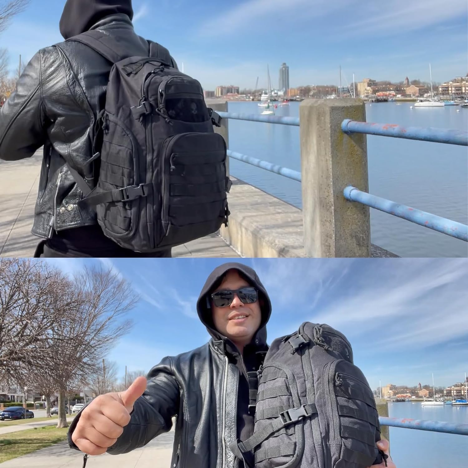 Mochila táctica unisex de 35 L con sistema Molle y bolsillo para portátil