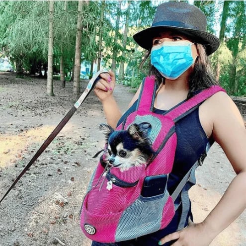 Mochila transportadora transpirable para perros