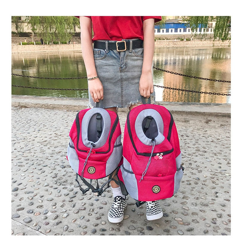 Mochila transportadora transpirable para perros