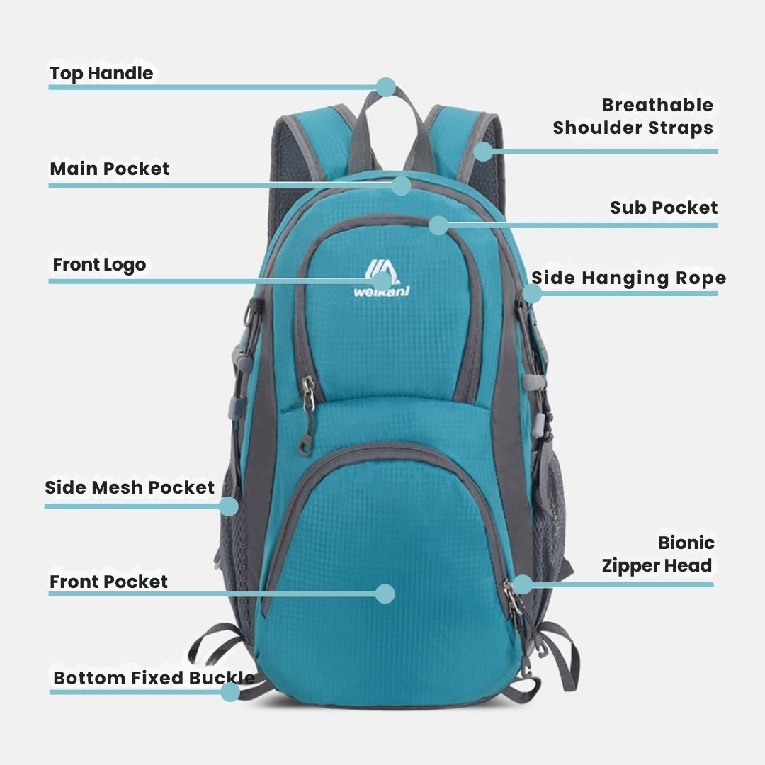 Mochila ultraligera e impermeable para actividades al aire libre – Mochila ligera de día para senderismo, acampada y viajes