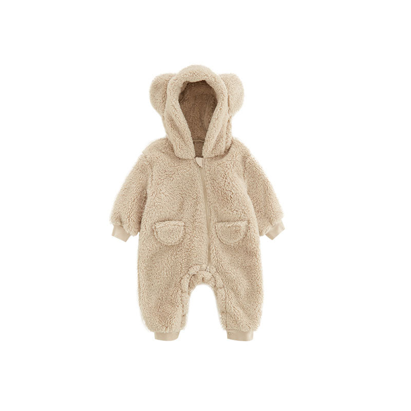 Mono de forro polar cálido infantil con motivo de animal