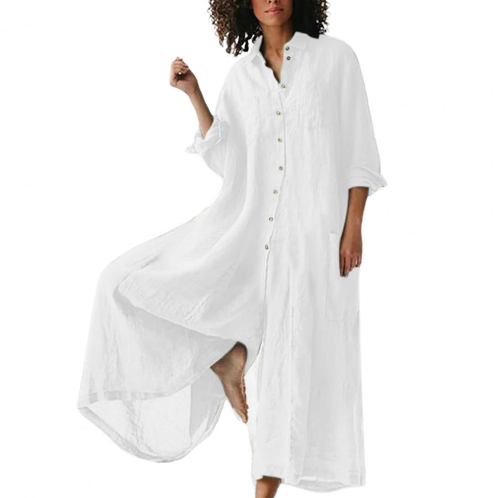 Mono oversized de algodón y lino para mujer