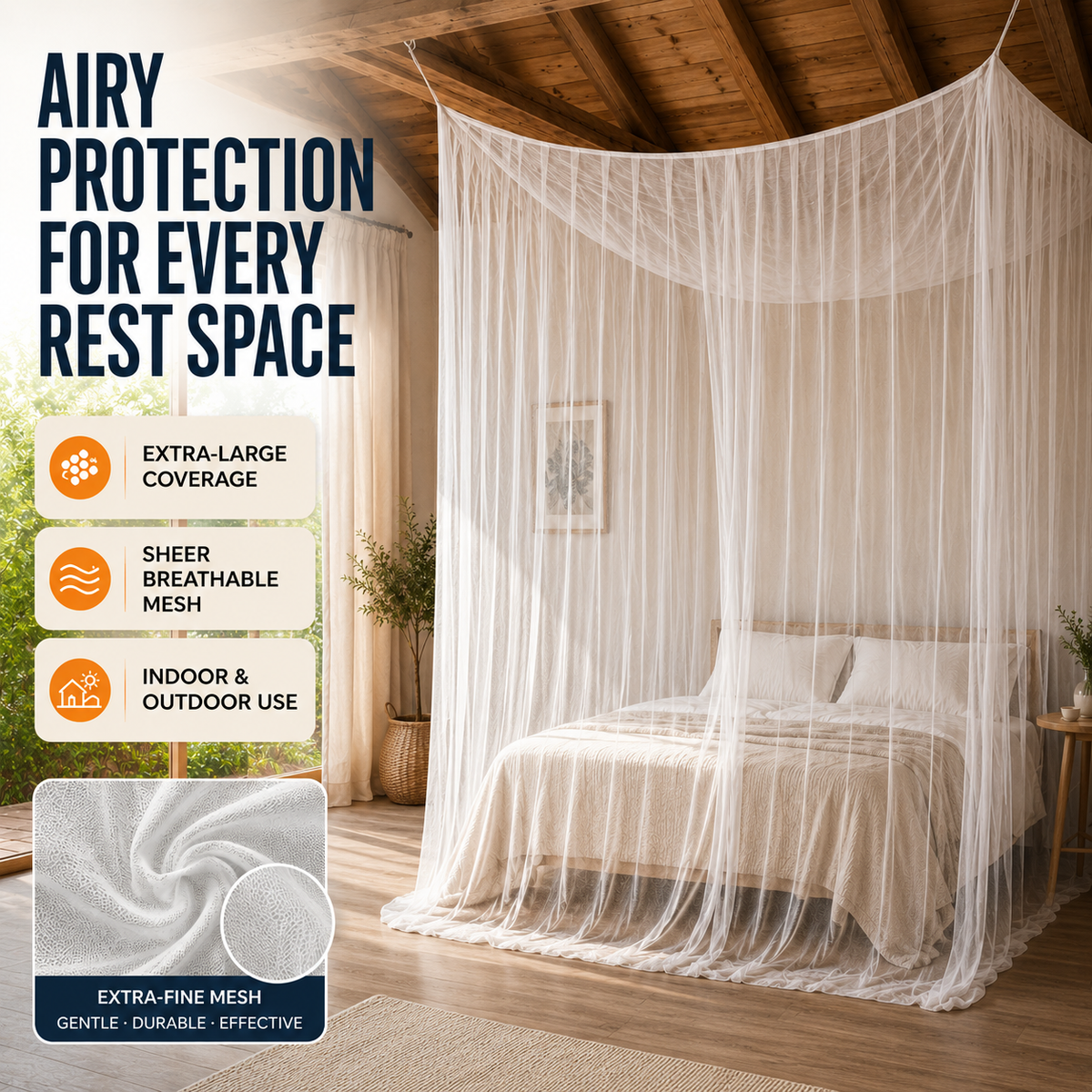 Mosquitera colgante extragrande
