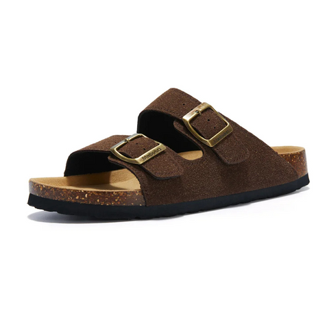 Mules para mujer con plantilla de corcho y tiras ajustables