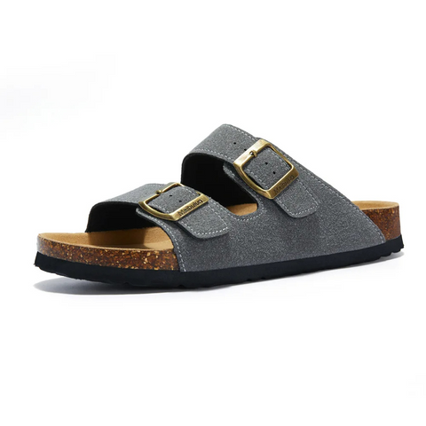 Mules para mujer con plantilla de corcho y tiras ajustables