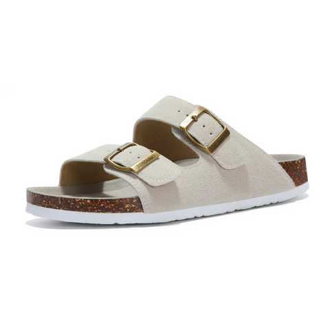 Mules para mujer con plantilla de corcho y tiras ajustables