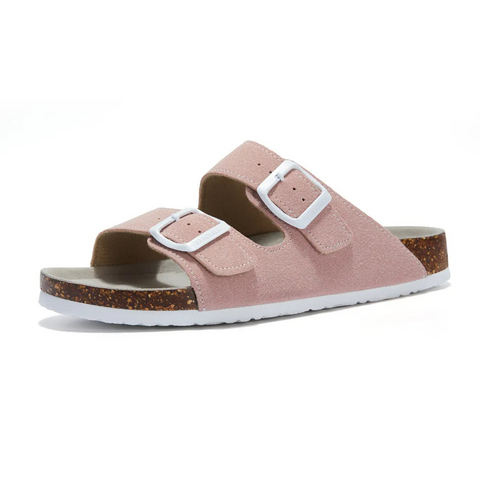 Mules para mujer con plantilla de corcho y tiras ajustables