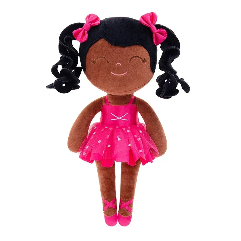Muñeca de peluche de bailarina para niña - Juguete suave de felpa con corona y tutú