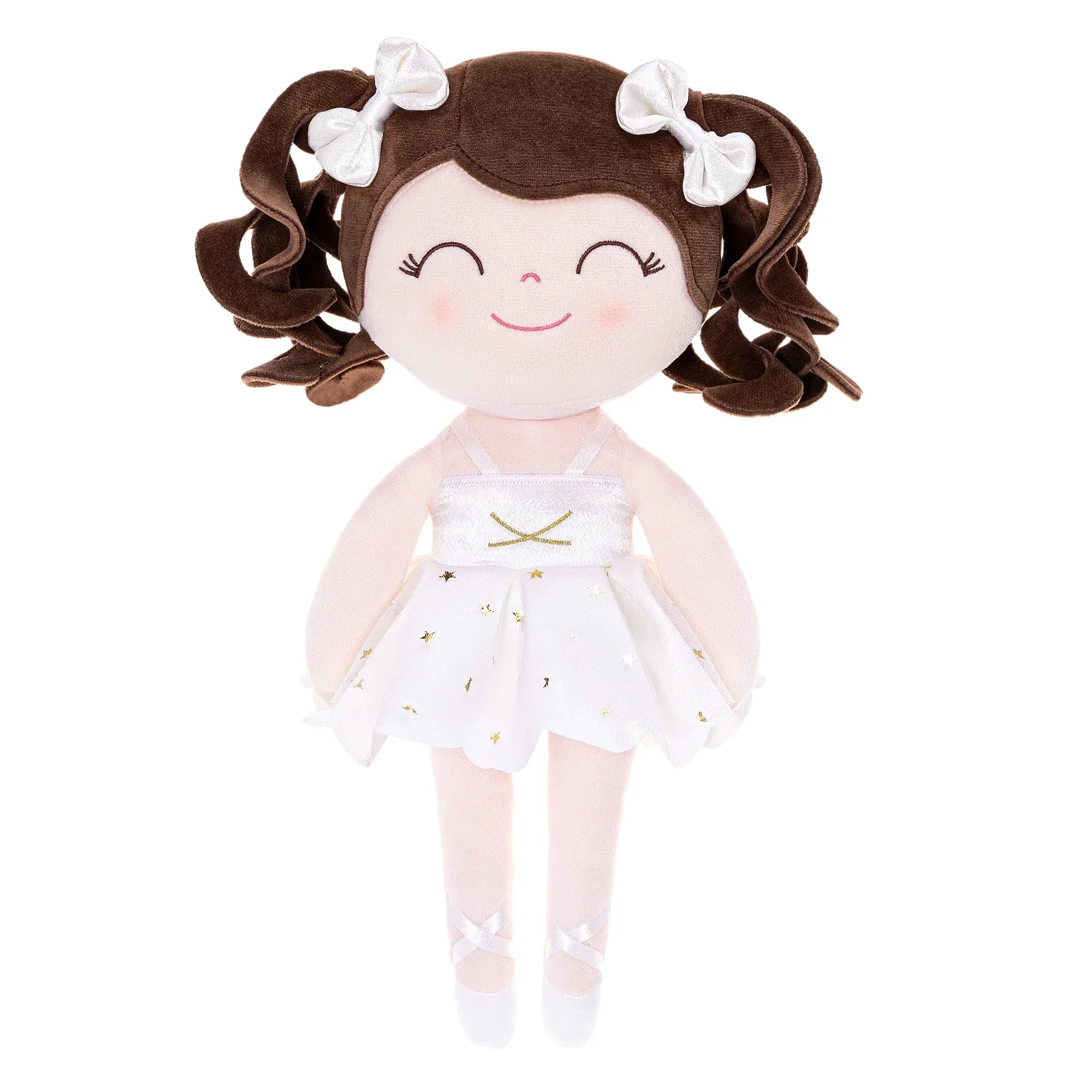 Muñeca de peluche de bailarina para niña - Juguete suave de felpa con corona y tutú