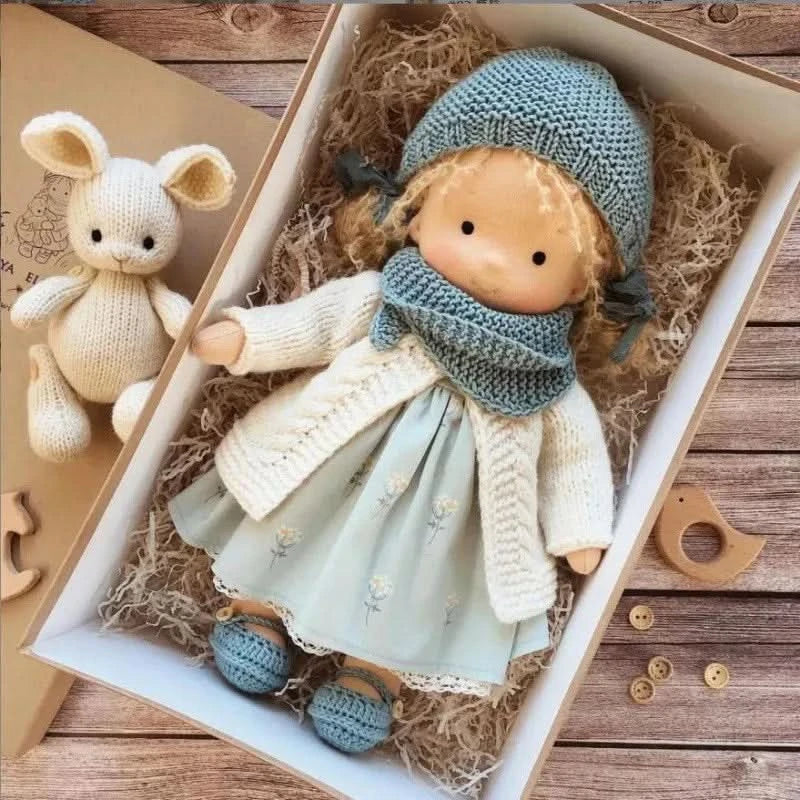 Muñeca de peluche hecha a mano – Juguete Elise de estilo Waldorf