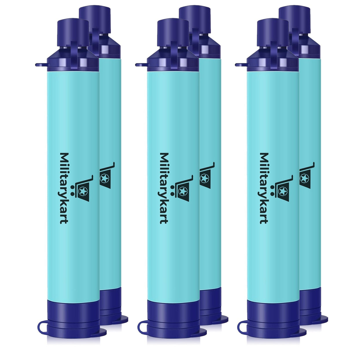 Pajita filtro de agua portátil de 5 etapas para aventuras al aire libre
