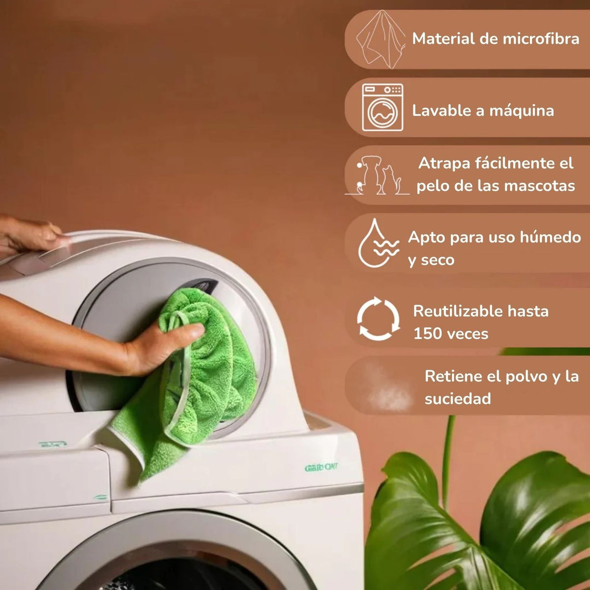 Paños reutilizables para mopa