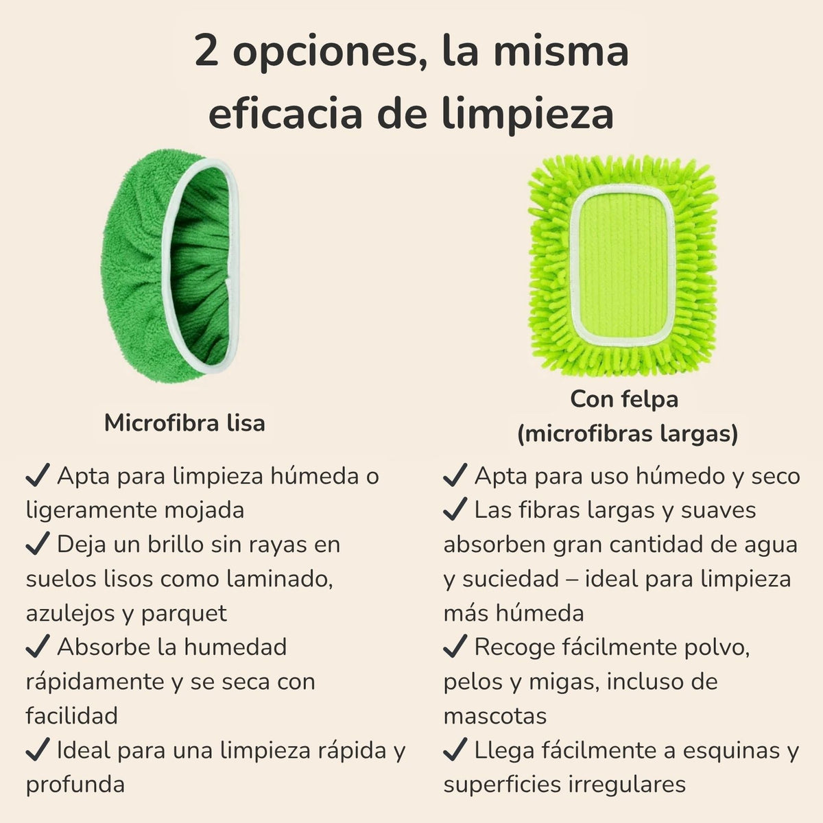 Paños reutilizables para mopa