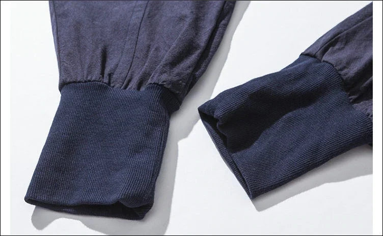 Pantalón bombacho de algodón y lino