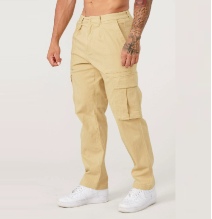 Pantalón cargo hombre corte recto casual