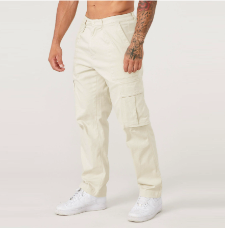 Pantalón cargo hombre corte recto casual